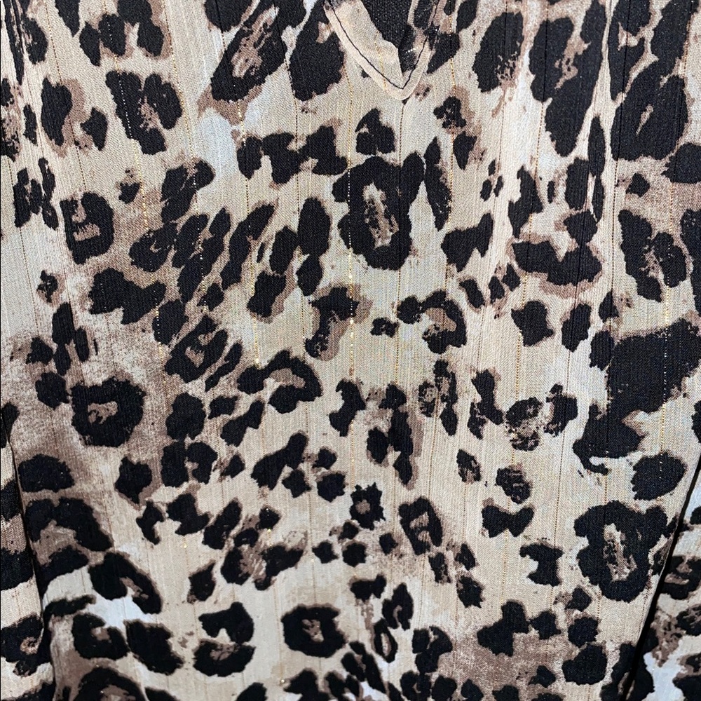 Leopard Print Cold Shoulder Top - image 7